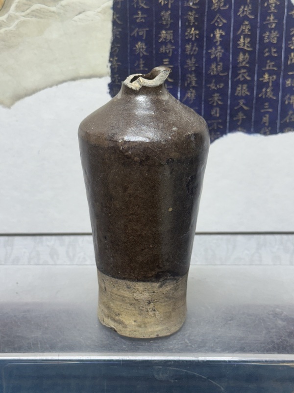 古玩陶瓷宋代精品紫金釉象腿瓶拍賣，當前價格269元