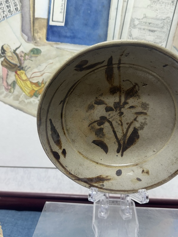 古玩陶瓷明代精品磁州窯蘭花盤拍賣，當前價格289元