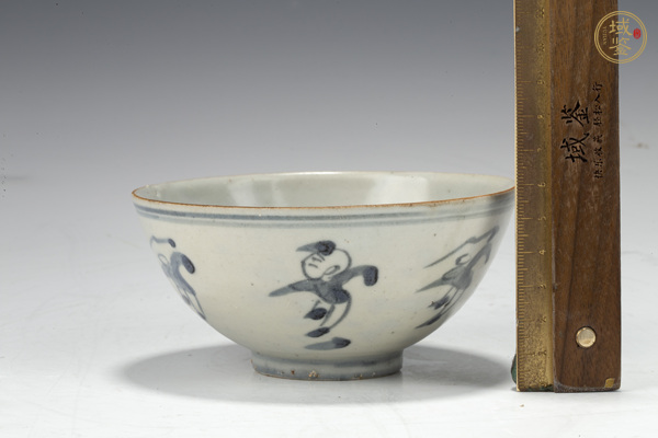 古玩陶瓷明晚·青花嬰戲紋碗真品鑒賞圖