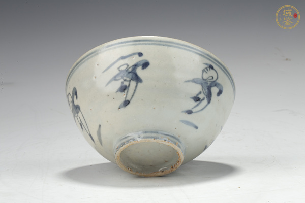 古玩陶瓷明晚·青花嬰戲紋碗真品鑒賞圖