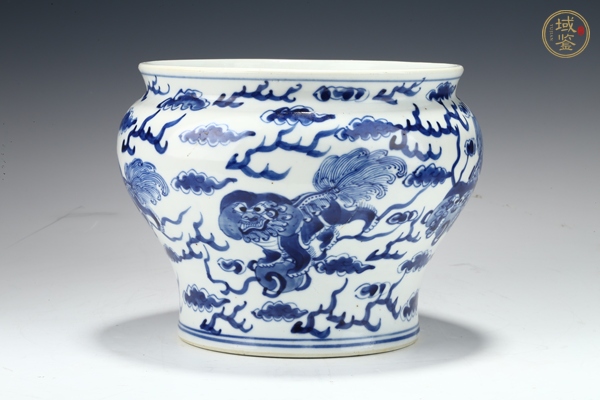 古玩清晚·青花五世同堂紋廣口尊真品鑒賞圖