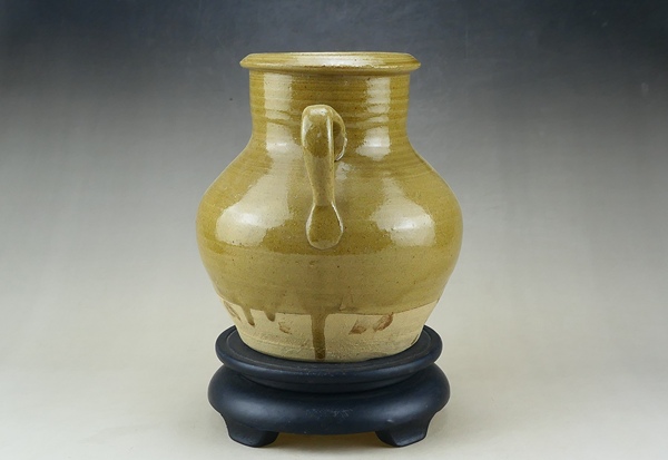古玩陶瓷明末清初.黃釉雙系罐拍賣,當(dāng)前價(jià)格33元