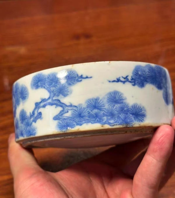 古玩陶瓷晚清民國青花節盒拍賣，當前價格860元