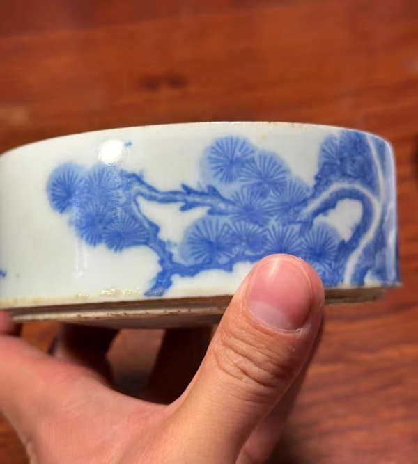 古玩陶瓷晚清民國青花節盒拍賣，當前價格860元