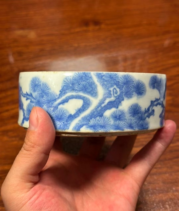 古玩陶瓷晚清民國青花節盒拍賣，當前價格860元