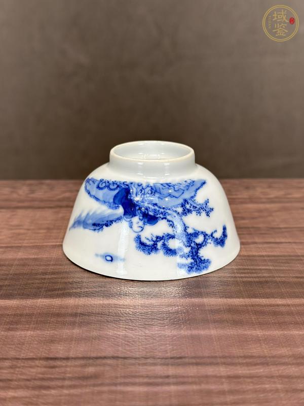 古玩陶瓷清晚·青花松蔭高士圖杯 真品鑒賞圖