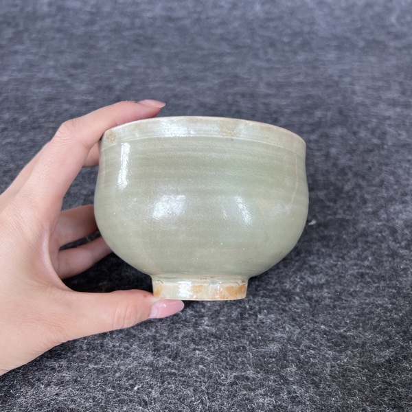 古玩陶瓷宋·耀州窯青釉茶碗拍賣，當前價格20000元