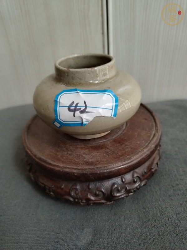 古玩陶瓷青瓷水盂真品鑒賞圖