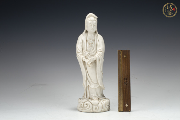 古玩陶瓷民國·白釉觀音立像真品鑒賞圖
