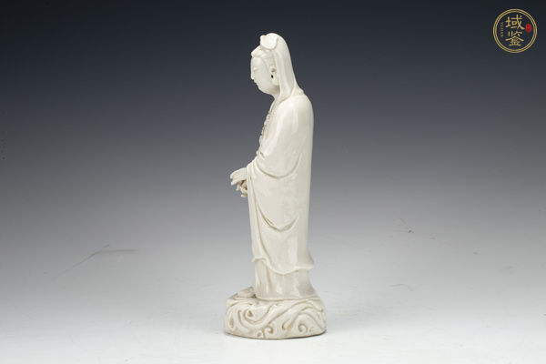 古玩陶瓷民國·白釉觀音立像真品鑒賞圖