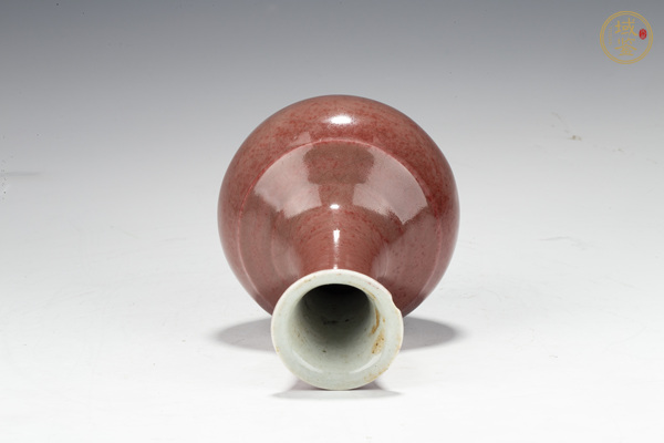 古玩陶瓷清晚·郎紅釉賞瓶真品鑒賞圖