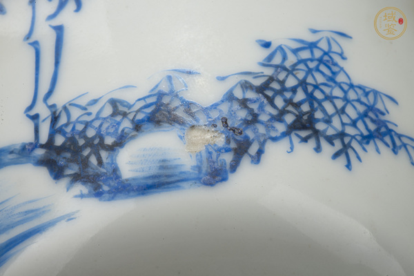 古玩陶瓷民國·藍料彩竹報平安紋三才碗真品鑒賞圖