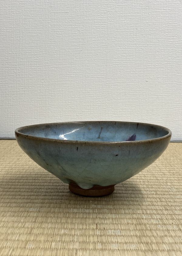 古玩轉賣天藍釉紫紅斑鈞窯碗拍賣，當前價格9000元