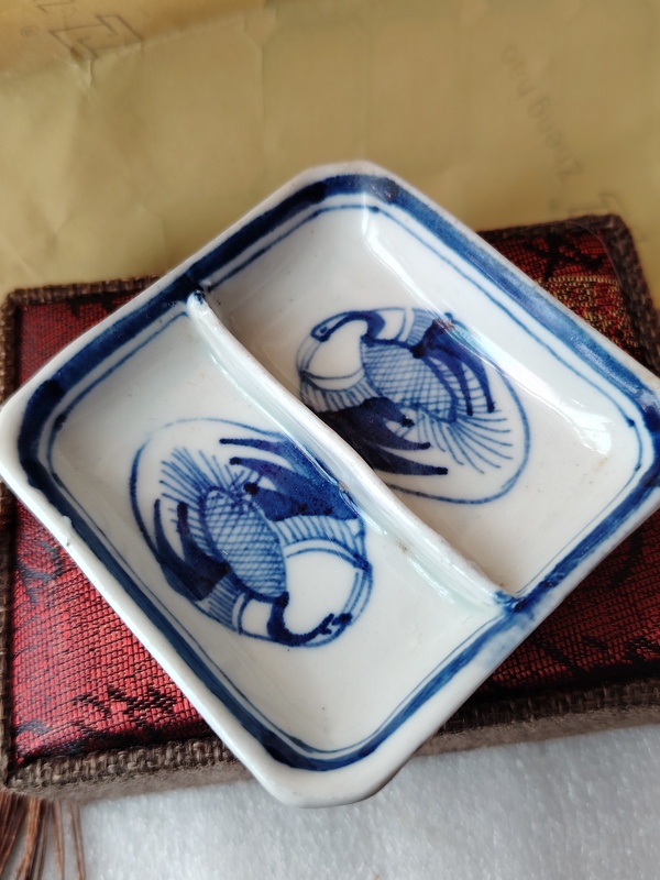 古玩陶瓷青花團(tuán)鶴紋盤拍賣，當(dāng)前價(jià)格99元