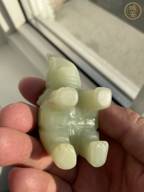 古玩玉器岫玉雕“大象”擺件真品鑒賞圖