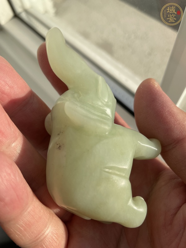 古玩玉器岫玉雕“大象”擺件真品鑒賞圖