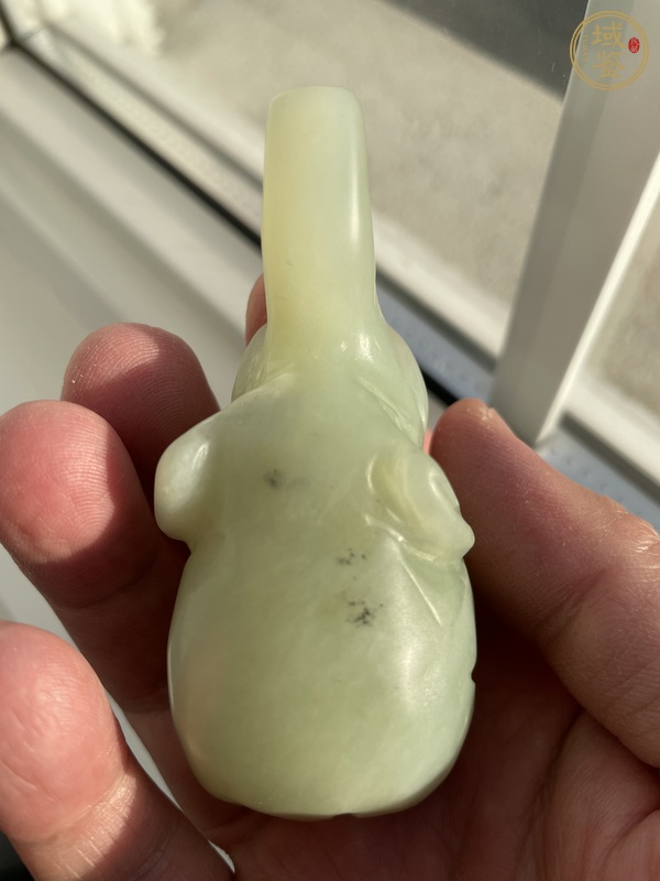 古玩玉器岫玉雕“大象”擺件真品鑒賞圖