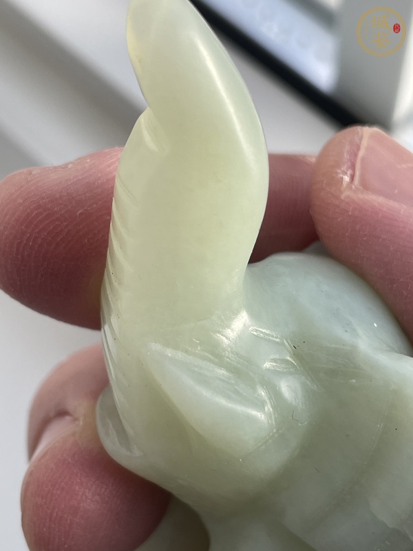 古玩玉器岫玉雕“大象”擺件真品鑒賞圖