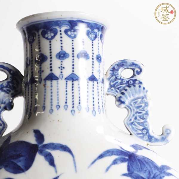 古玩陶瓷青花三多紋抱月瓶，模糊，偏老真品鑒賞圖