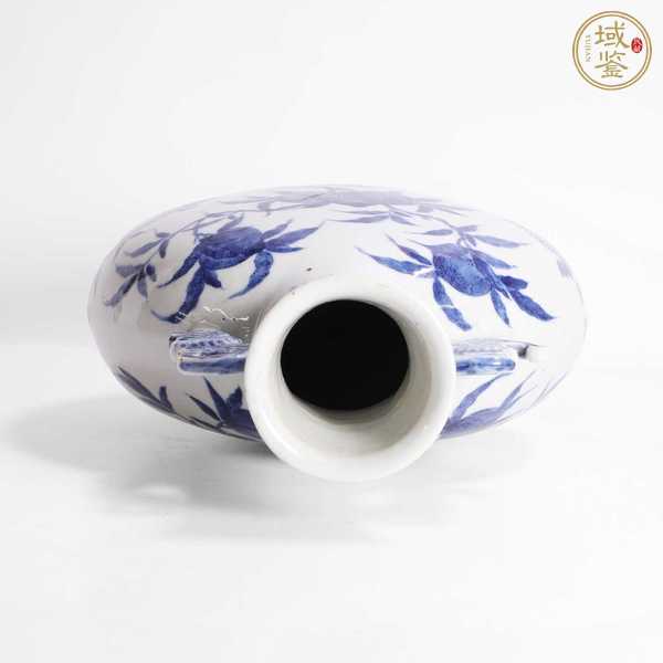 古玩陶瓷青花三多紋抱月瓶，模糊，偏老真品鑒賞圖