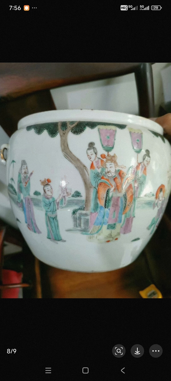 古玩陶瓷粉彩富貴壽考圖粥罐拍賣，當(dāng)前價格300元