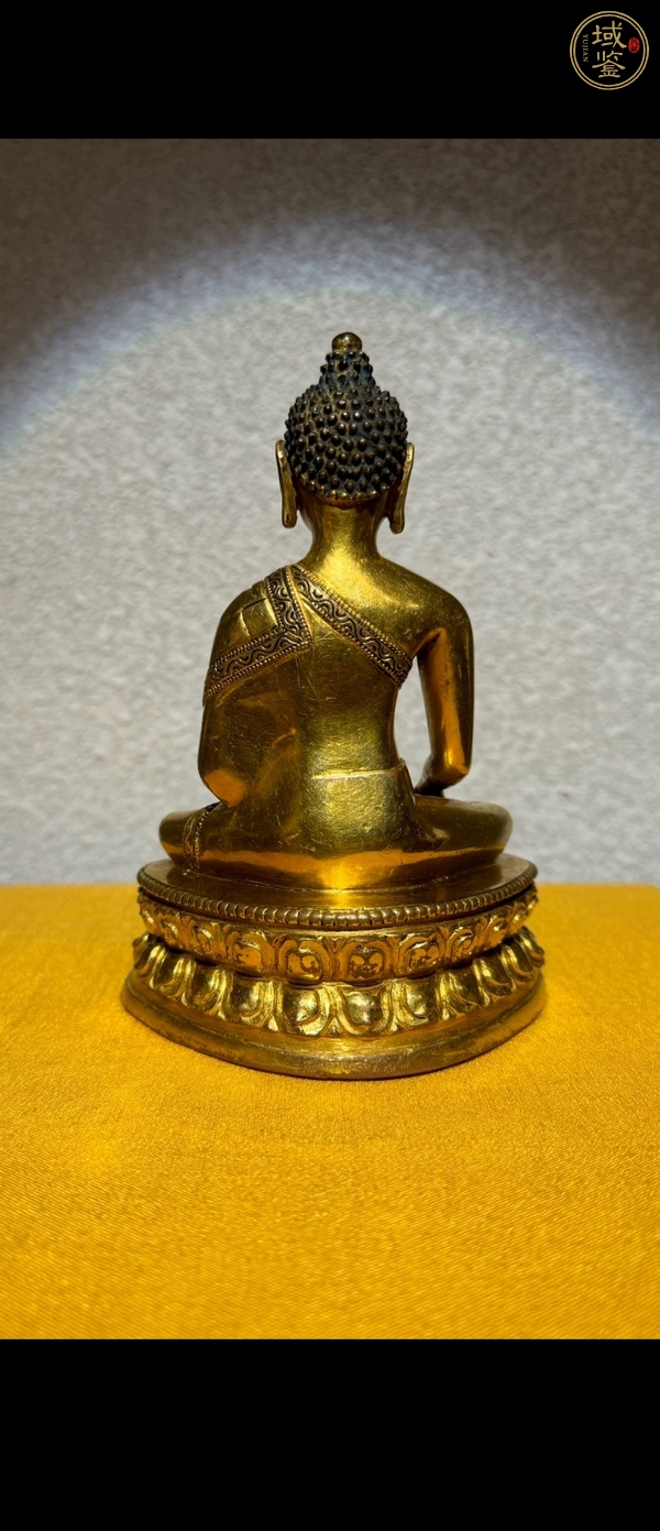 古玩銅器銅鎏金釋迦摩尼佛真品鑒賞圖