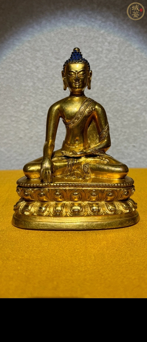 古玩銅器銅鎏金釋迦摩尼佛真品鑒賞圖