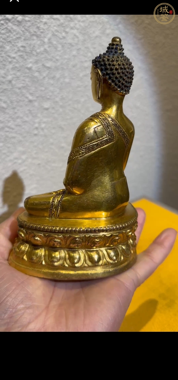 古玩銅器銅鎏金釋迦摩尼佛真品鑒賞圖