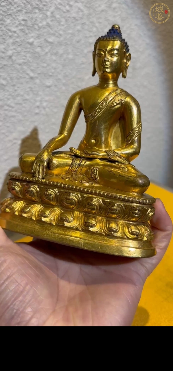 古玩銅器銅鎏金釋迦摩尼佛真品鑒賞圖
