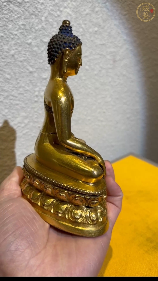古玩銅器銅鎏金釋迦摩尼佛真品鑒賞圖