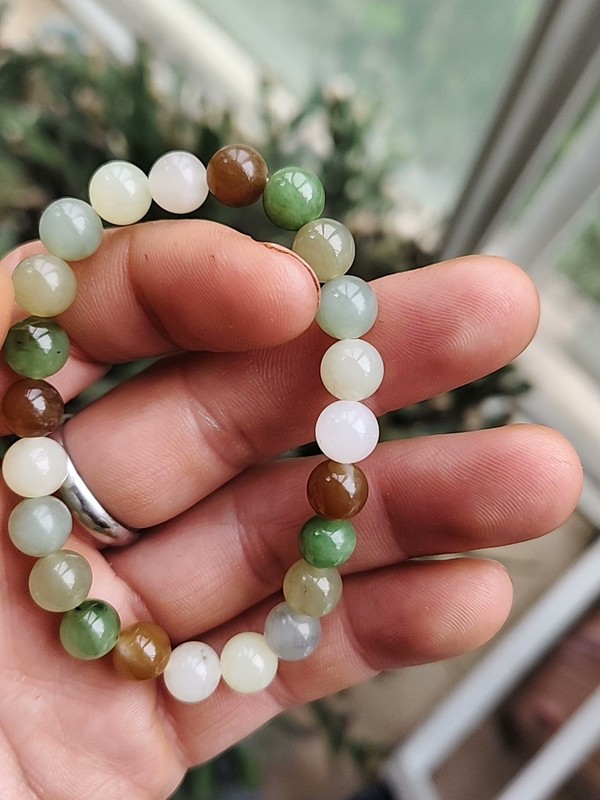 古玩玉器天然翡翠珠串拍賣,當前價格380元