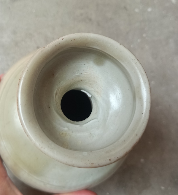 古玩陶瓷宋代將樂窯青釉拿手尊拍賣，當前價格5500元
