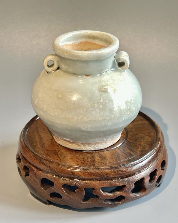 古玩陶瓷青白釉雙系罐拍賣，當(dāng)前價(jià)格500元