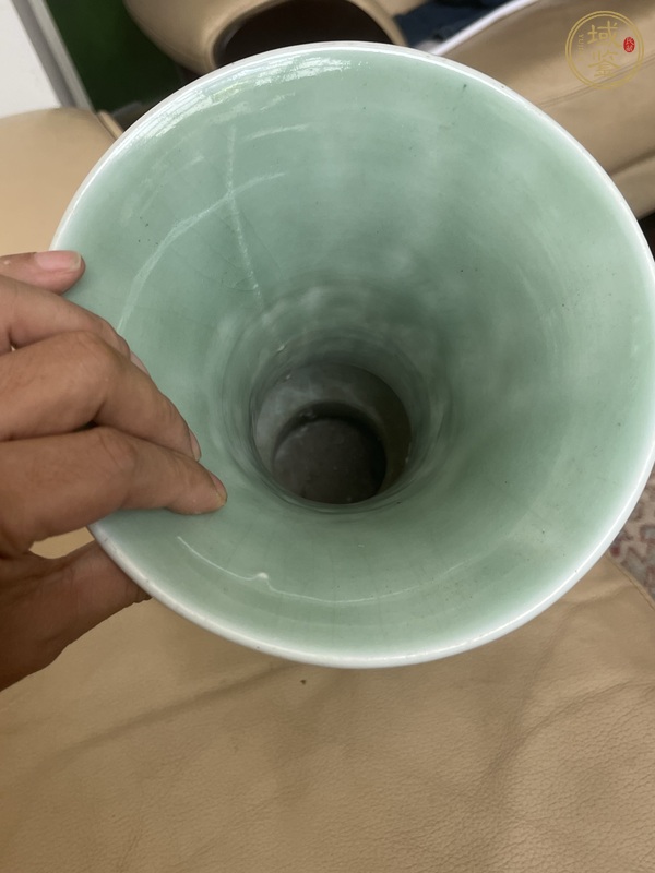 古玩陶瓷青釉鳳尾尊真品鑒賞圖