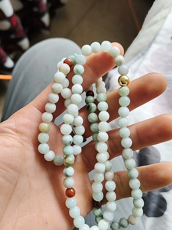 古玩玉器天然翡翠珠串拍賣,當前價格880元