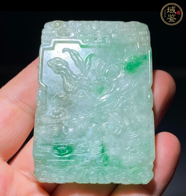古玩玉器翡翠詩文子牌真品鑒賞圖