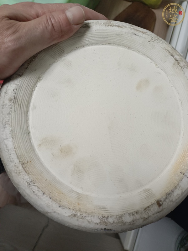 古玩陶瓷白釉結(jié)晶花卉紋瓶真品鑒賞圖