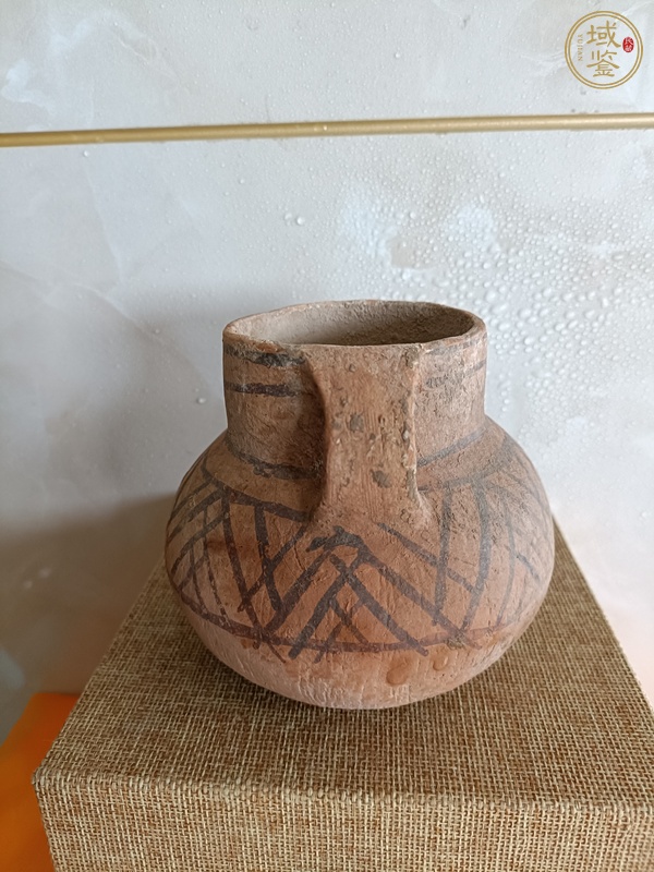 古玩陶瓷彩繪雙耳罐真品鑒賞圖