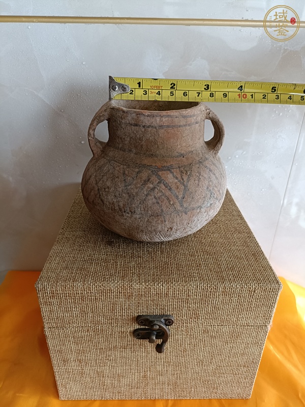古玩陶瓷彩繪雙耳罐真品鑒賞圖