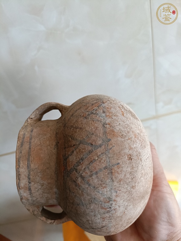 古玩陶瓷彩繪雙耳罐真品鑒賞圖
