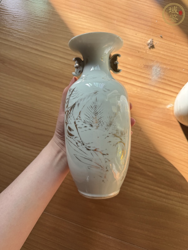 古玩陶瓷金彩詩(shī)文瓶真品鑒賞圖