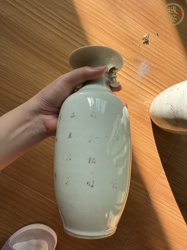 古玩陶瓷金彩詩(shī)文瓶真品鑒賞圖