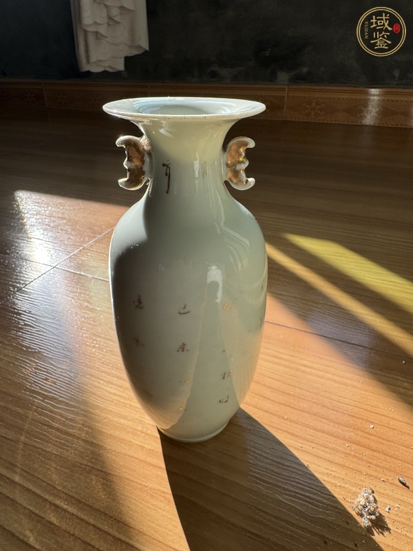 古玩陶瓷金彩詩(shī)文瓶真品鑒賞圖