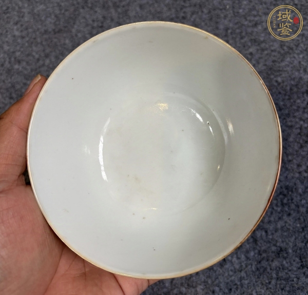 古玩陶瓷粉彩人物故事紋茶碗真品鑒賞圖