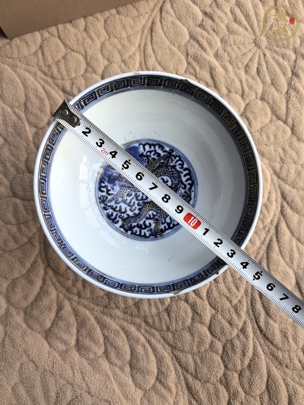 古玩陶瓷青花斗彩花卉描金高足碗真品鑒賞圖