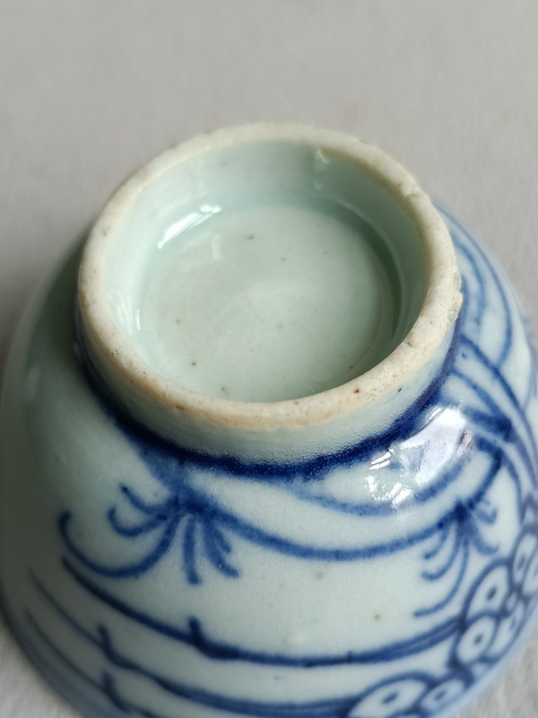 古玩陶瓷青花梅花紋過墻杯拍賣，當(dāng)前價(jià)格780元