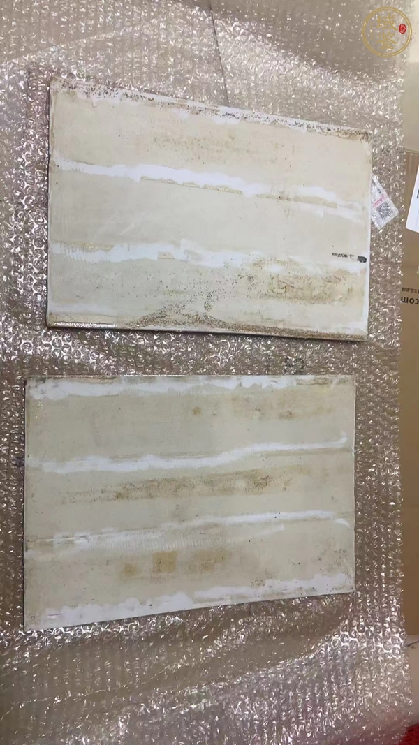 古玩陶瓷粉彩孔雀牡丹紋瓷板真品鑒賞圖