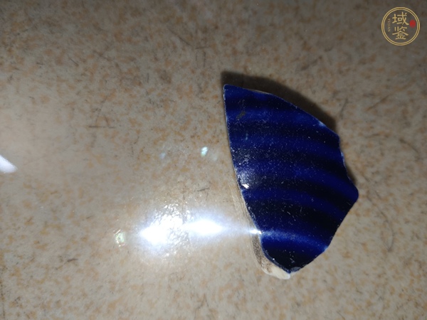 古玩陶瓷霽藍(lán)釉瓷片真品鑒賞圖