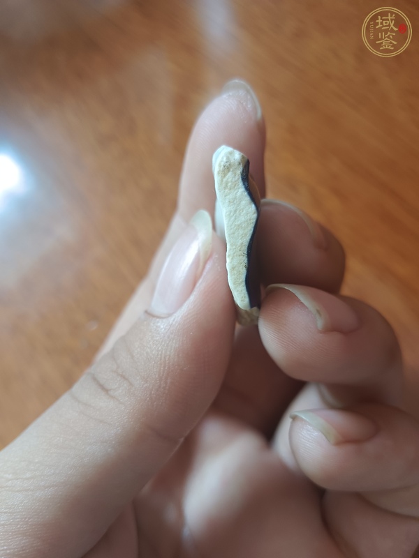 古玩陶瓷霽藍(lán)釉瓷片真品鑒賞圖