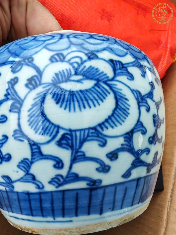 古玩陶瓷囍字紋青花罐真品鑒賞圖